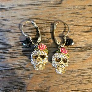 Betsey Johnson Skull Earrings
